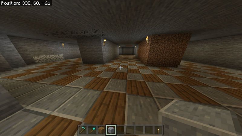 Flooring, walls and ceiling in the Hobbit Hole Minecraft
