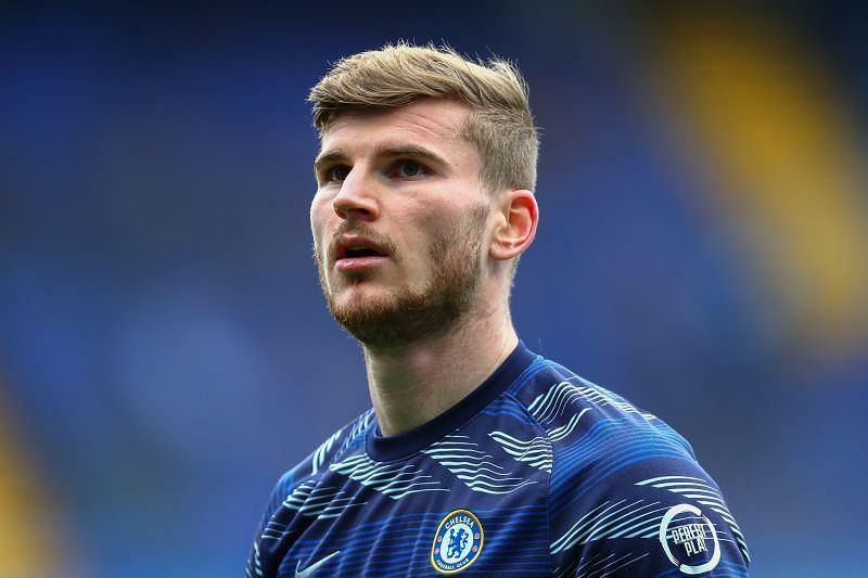 Timo Werner before a Chelsea game