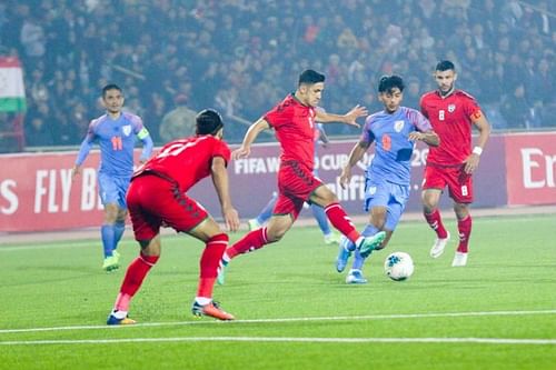 Indian football team and Afghanistan played out a 1-1 draw earlier in the qualifiers. (Image: AIFF)