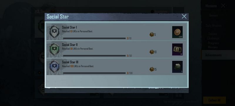 Free AG currency on completing achievements in BGMI