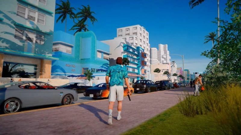 GTA Vice City with a graphics mod (image via Reddit)