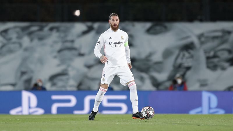 Sergio Ramos in action for Real Madrid during the 2020-21 season