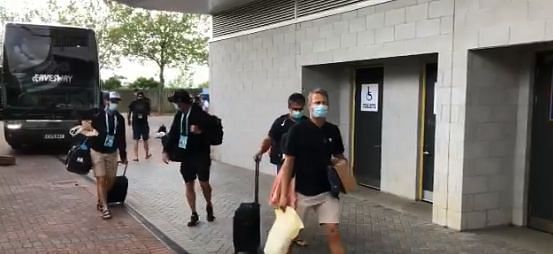 New Zealand players arrived in Southampton. Pic Credits: Twitter