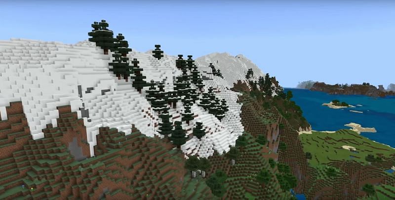 A look at the upcoming world generation in the second part of the Minecraft Caves &amp; Cliffs update (Image via Mojang)