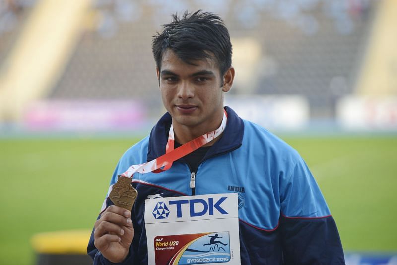 Neeraj Chopra at the 2016 World U20 Athletics Championships