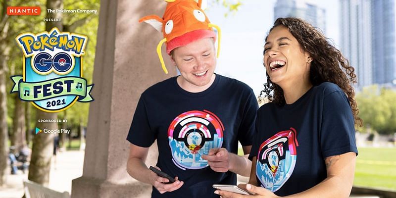 Exclusive Pokemon GO Fest 2021 T-shirts are now available for any player whose shipping address is in the United States, Canada or Japan (Image via Niantic)