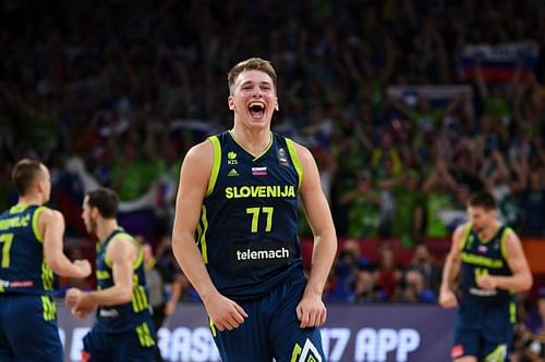 Luka Doncic representing Slovenia