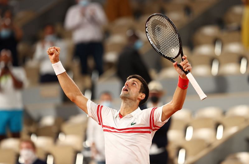 Novak Djokovic at Roland Garros 2021