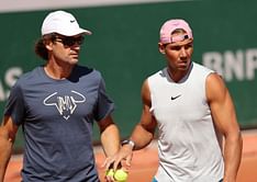 Carlos Moya claims he and Rafael Nadal never talk about possibility of winning 21st Slam, says he tries to take the pressure off Nadal's shoulders