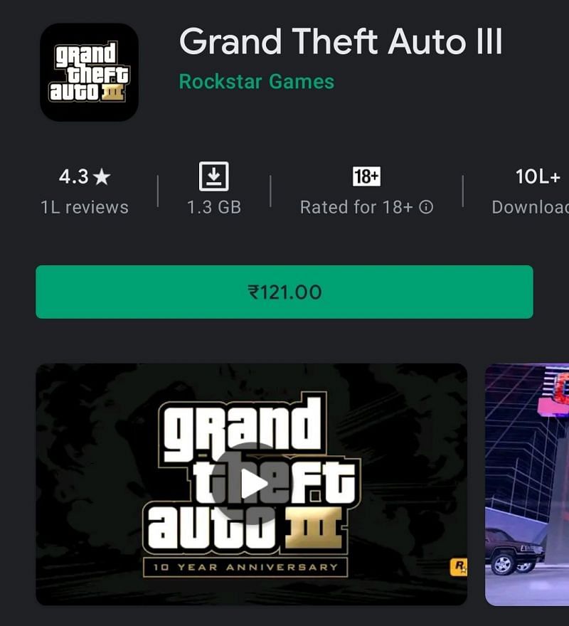 GTA LC Playstore page