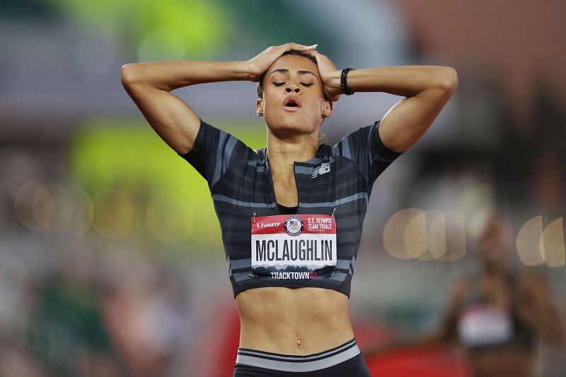 Sydney McLaughlin at the US Olympic Track and Field Trials 2021