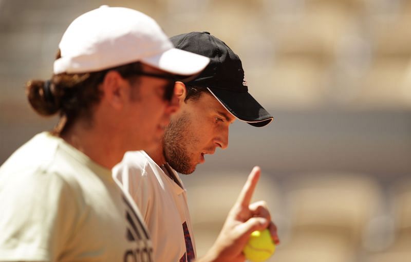 Nicolas Massu (L) and Dominic Thiem