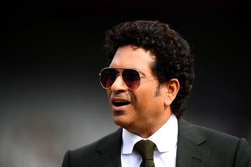 Sachin Tendulkar at the ICC Cricket World Cup 2019