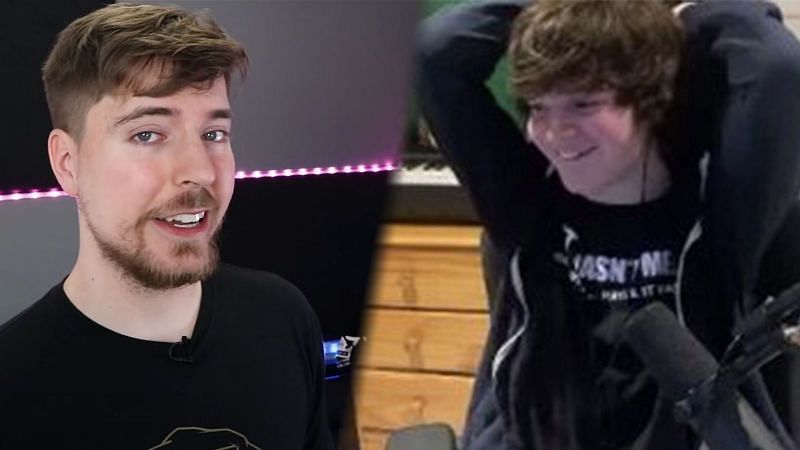 Mr. Beast (left) and Tubbo (right) after Tubbo won Mr. Beast&#039;s $100,000 Minecraft gift card challenge last year. (Image via Dexerto)