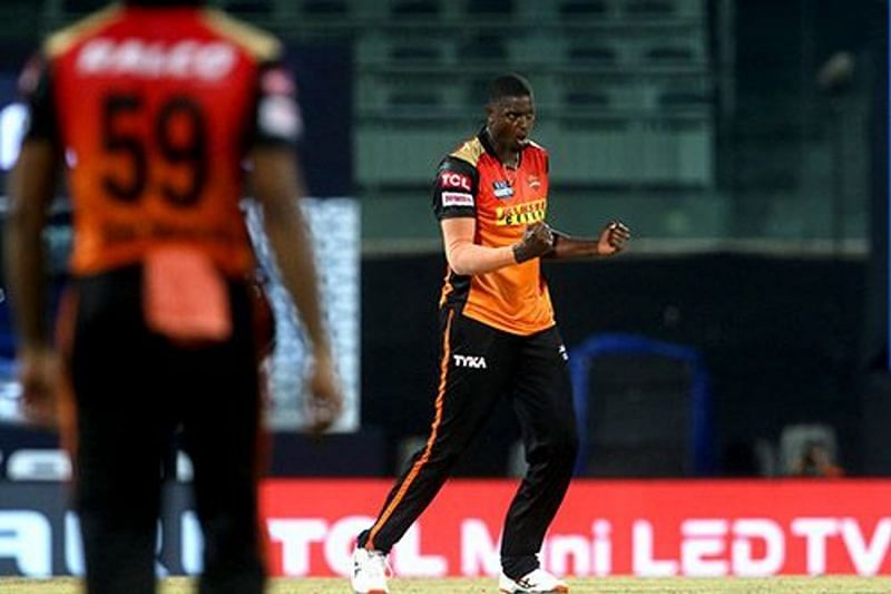 Jason Holder has played just a solitary match for SRH in IPL 2021 thus far[P/C: iplt20.com]