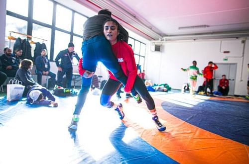 Vinesh Phogat getting ready for Poland Open. (Source: UWW)