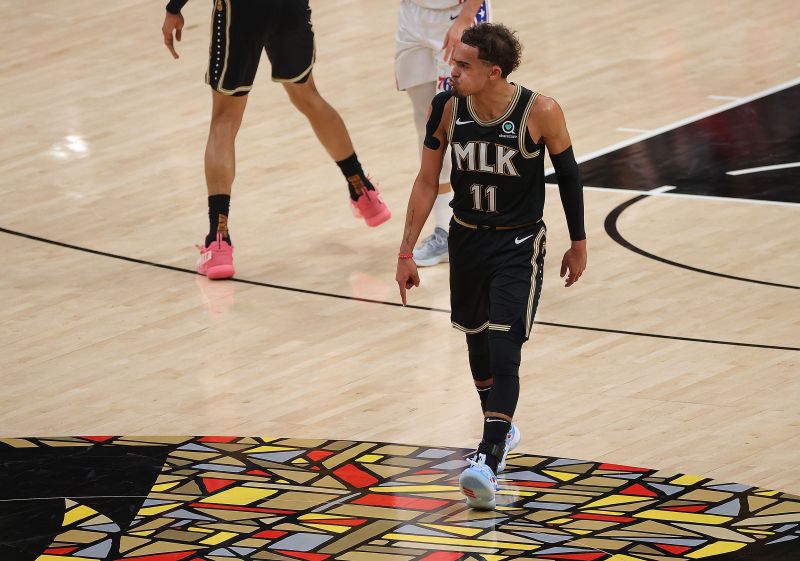 Trae Young went with suit shorts for draft