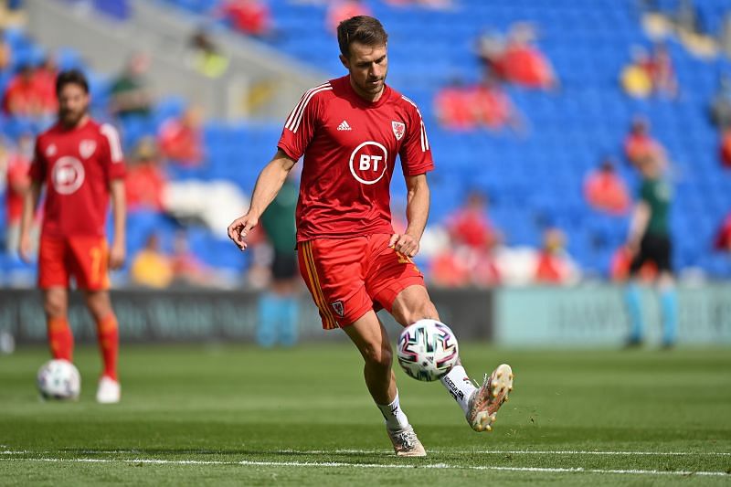 Aaron Ramsey in action for Wales