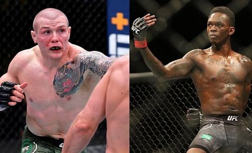 Marvin Vettori (left) and Israel Adesanya (right)