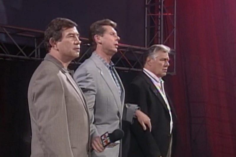 Gerald Brisco with Vince McMahon and Pat Patterson