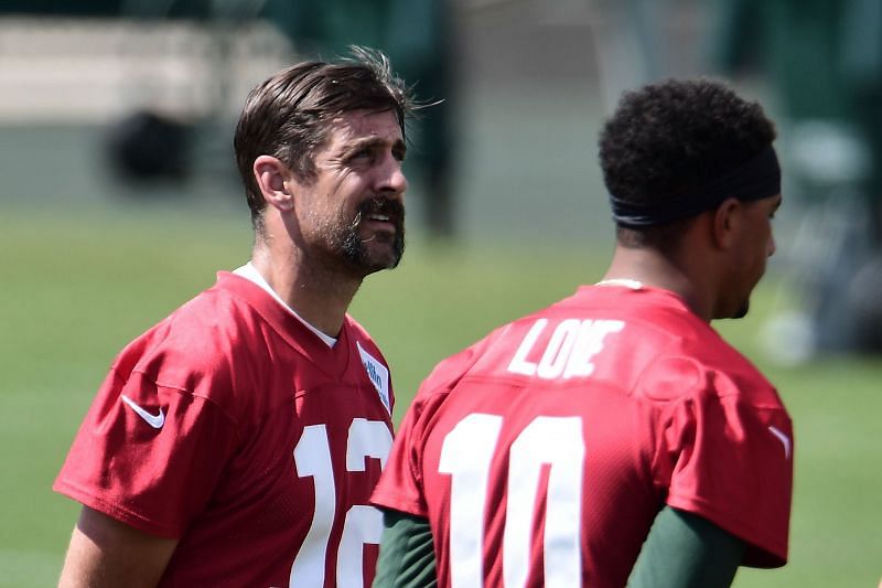 Green Bay Packers QB&#039;s Aaron Rodgers and Jordan Love