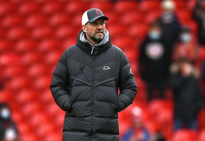 Liverpool manager Jurgen Klopp looks on during a 2020-21 Premier League match