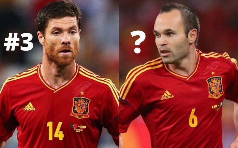 Xabi Alonso and Andres Iniesta