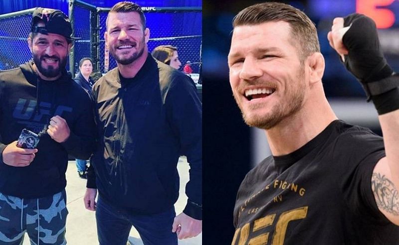 Jorge Masvidal (left); Michael Bisping (center and right)