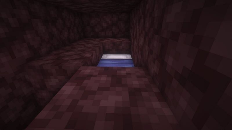 Bed placed safely to explode (image via Minecraft)