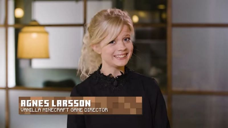 Agnes Larsson, a leading developer (Image via YouTube/Minecraft)