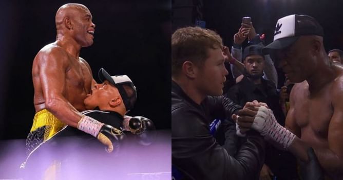 "Canelo signed my glove. I'm so happy!" - Anderson Silva is elated after his post-fight interaction with Canelo Alvarez