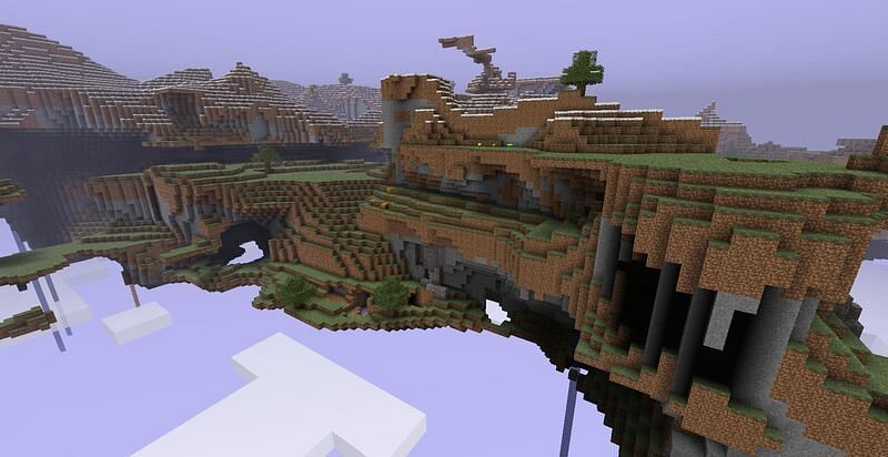 A screenshot of sky dimension (Image via Minecraft fandom)