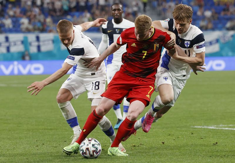 Manchester City midfiKevin de Bruyne controlled proceedings for Belgium against Finland