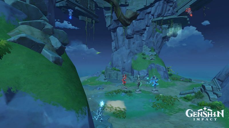 Elemental pillars locations (image via Genshin Impact)