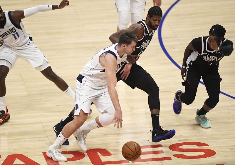 Luka Doncic in action during Game 5