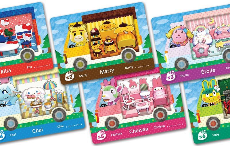 Sanrio amiibo cards in Animal Crossing: New Horizons (Image via Nintendo)