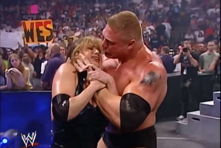 Stephanie McMahon had to go one-on-one against Brock Lesnar