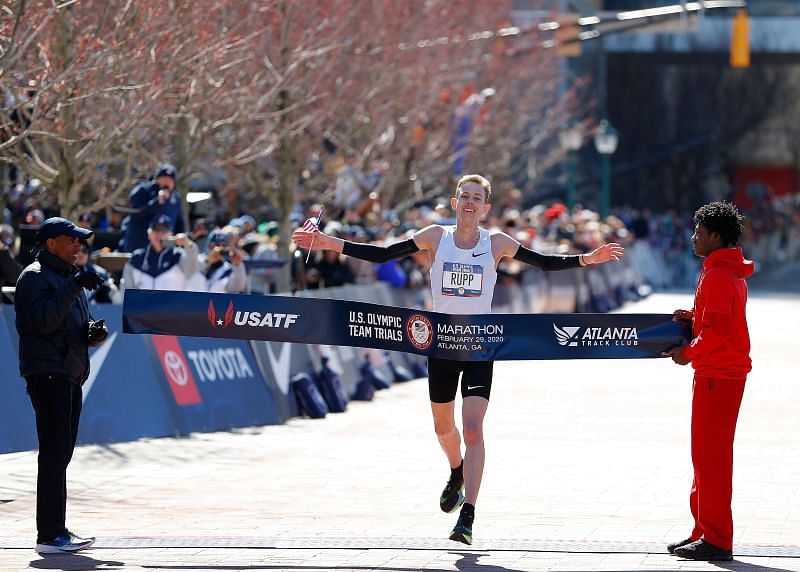 Galen Rupp winning the U.S. Olympic Team Trials - Marathon in Feb 2020