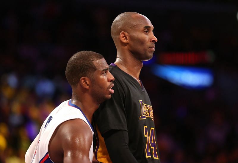 Los Angeles Clippers&#039; Chris Paul and Los Angeles Lakers&#039; Kobe Bryant