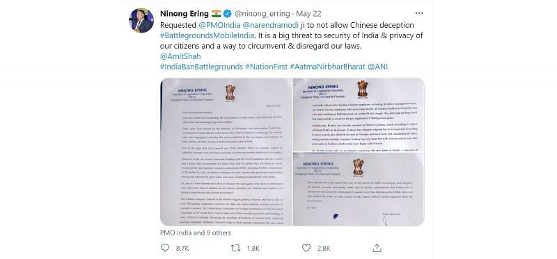 A screenshot of Ninong Ering&#039;s tweet