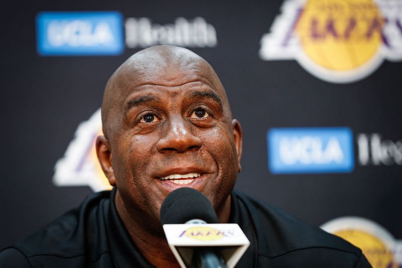 Earvin &quot;Magic&quot; Johnson at a Los Angeles Lakers Media Availability