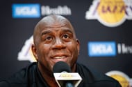 Earvin "Magic" Johnson at a Los Angeles Lakers Media Availability