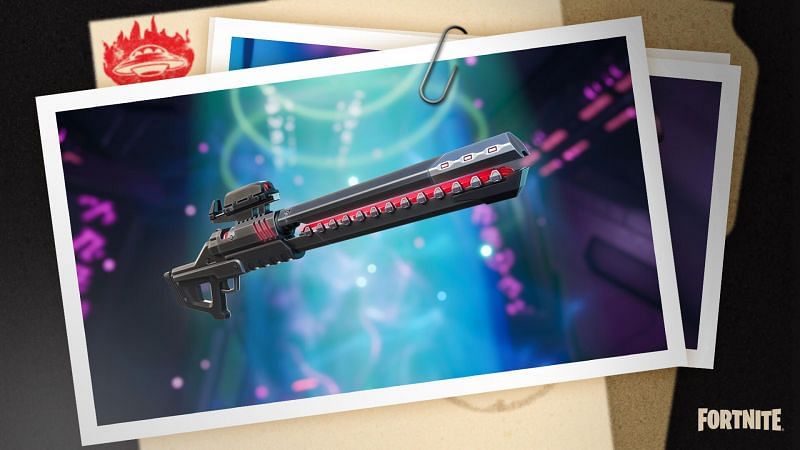 The Rail Gun in Fortnite. Image via Epic Games Store