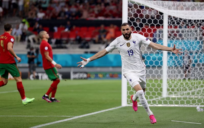 A brace for Karim Benzema at Euro 2020 vs. Portugal