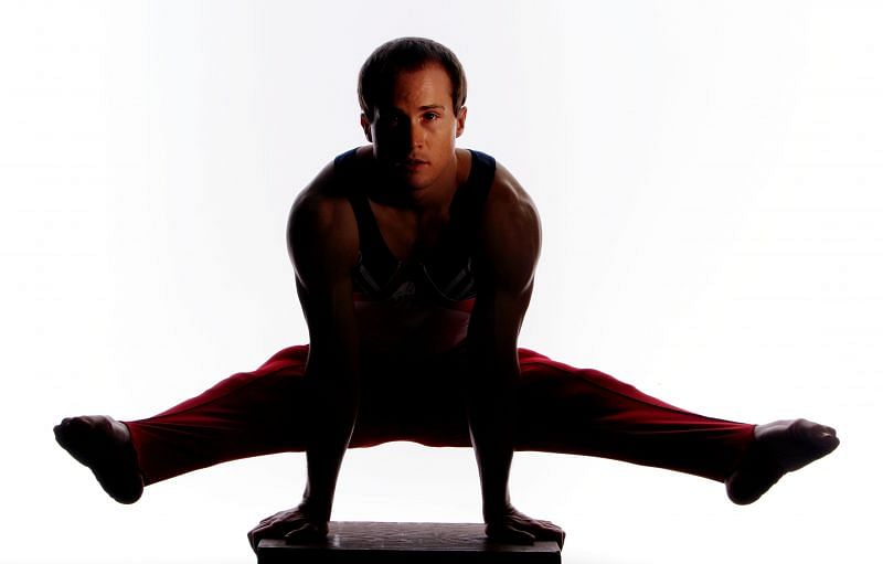 Gymnast Paul Hamm poses for a portrait during the 2008 U.S. Olympic Team Media Summitt at the Palmer House Hilton on April 14, 2008, in Chicago, Illinois. (Photo by Al Bello/Getty Images)