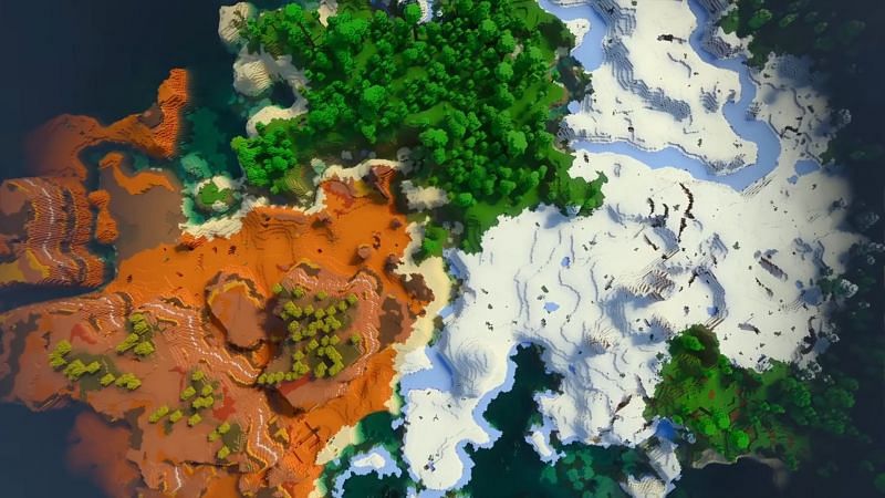 Beautiful Minecraft biomes (Image via Minecraft &amp; Chill)