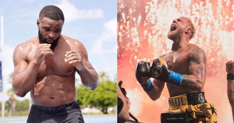 Tyron Woodley (left) and Jake Paul (right) [Image credits: Jake Paul and Tyron Woodley&#039;s Instagram]