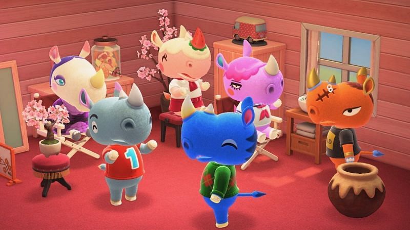Rhinoceros villagers in Animal Crossing (Image via Nookipedia)