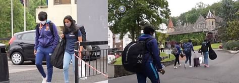[Watch] Indian women cricket team's journey from Bristol to Taunton for 2nd ODI