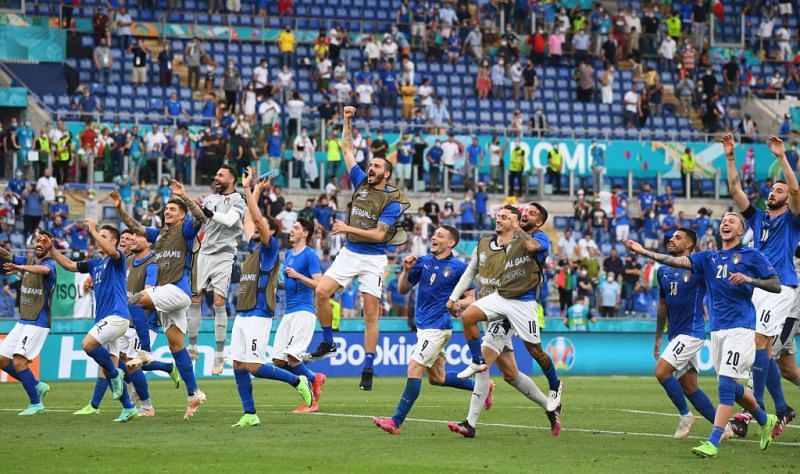 Italy topped Group A after winning all their games